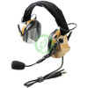  Code Red Headsets CR-TAC PRO Tactical Headset with Boom Mic NATO Connector Coyote 