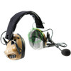  Code Red Headsets CR-TAC PRO Tactical Headset with Boom Mic NATO Connector Coyote 