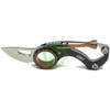 CRKT (Columbia River Knife Tool) CRKT Compano Carabiner with Drop Point Folding Knife with Satin Blade & Stainless Steel Handle 