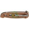 CRKT (Columbia River Knife Tool) CRKT M16-14D Copper with Triple Point Serrations Folding Knife with AUS 8 Titanium Nitride Blade & Aluminum Handle 