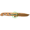 CRKT (Columbia River Knife Tool) CRKT M16-14D Copper with Triple Point Serrations Folding Knife with AUS 8 Titanium Nitride Blade & Aluminum Handle 