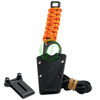CRKT (Columbia River Knife Tool) CRKT Tailbone Black Fixed Blade Knife with Sheath and Orange Paracord Grip 