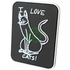  Tac Cat Airsoft I Love Cats PVC Patch Glow in the Dark Hook and Loop Patch 