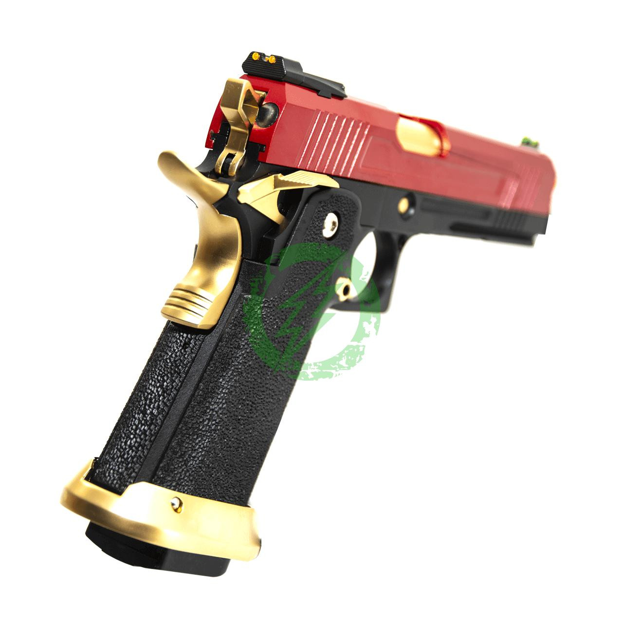 AW Custom Split Frame Hi-Capa Competition GBB Red/Gold