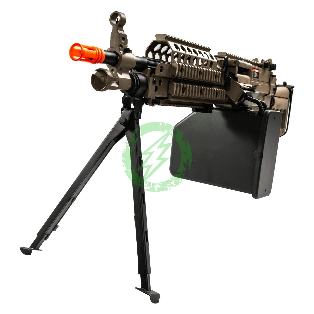 Cybergun A&K FN Licensed M249 Airsoft Machine Gun (Dark Earth) MK46