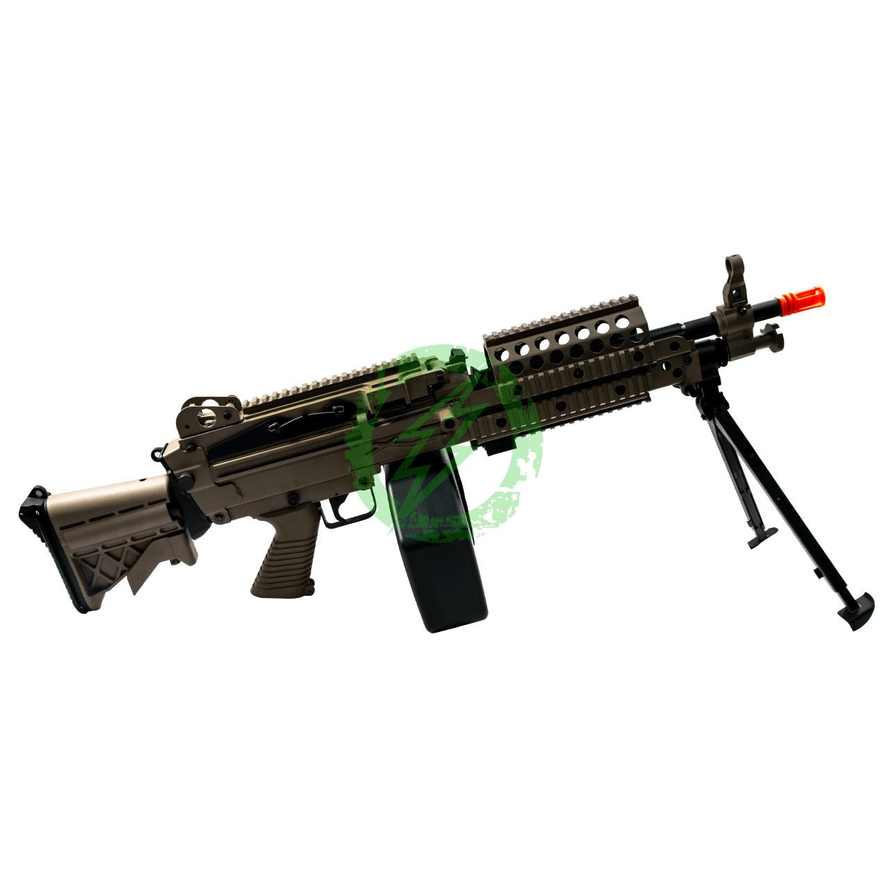 Cybergun A&K FN Licensed M249 Airsoft Machine Gun (Dark Earth) MK46