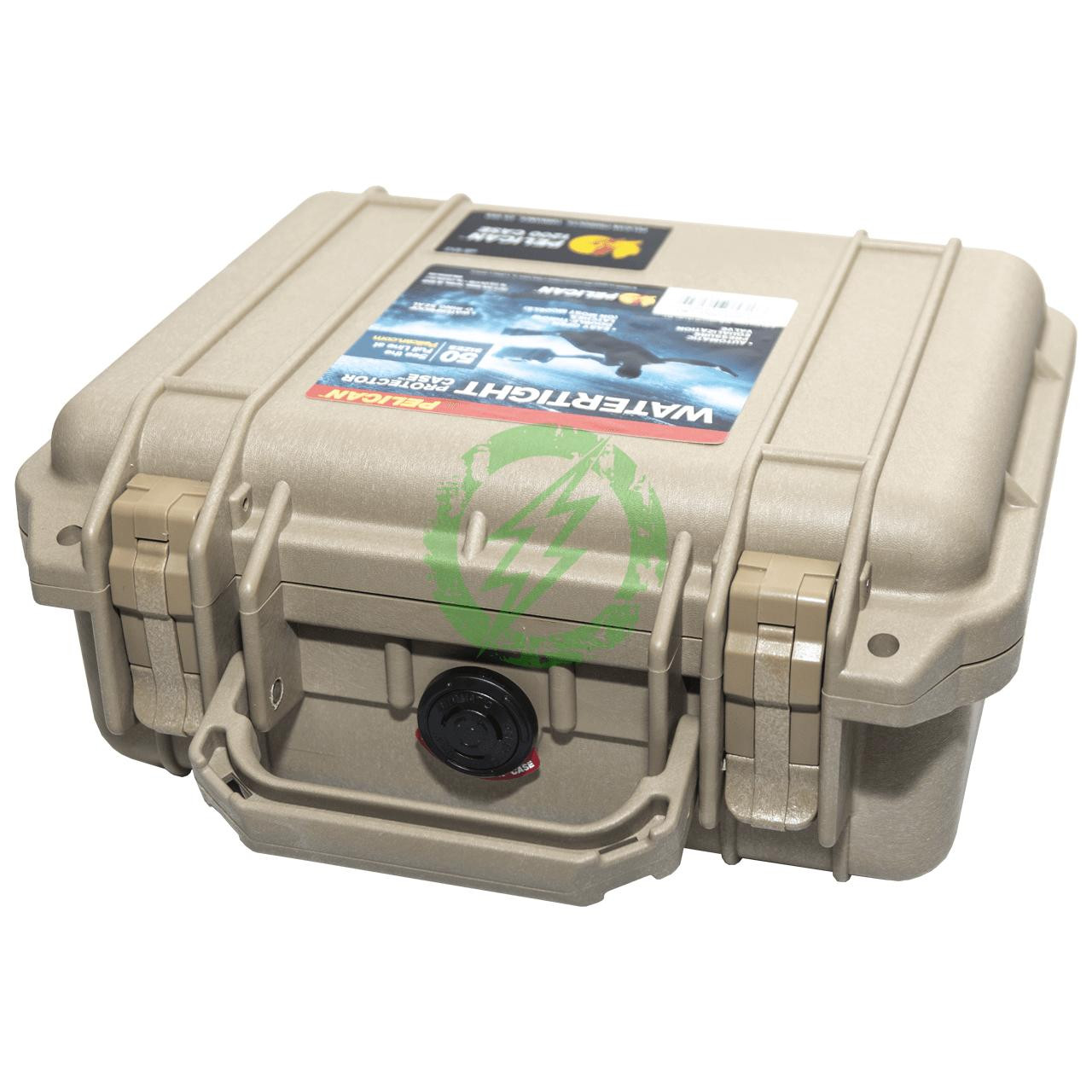 Pelican 1200 Case with Foam | Black & Desert Tan