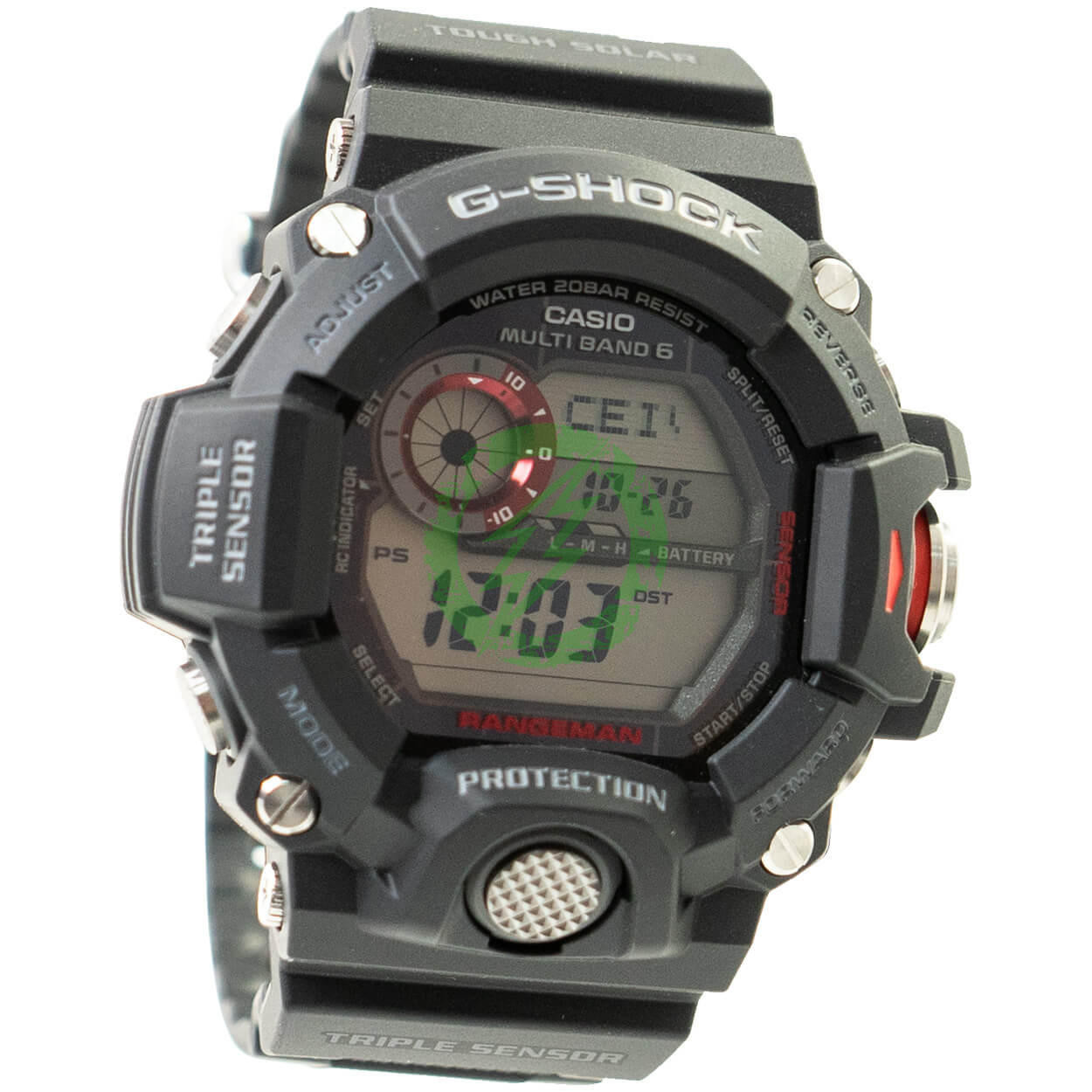 Casio Rangeman G-Shock Black Solar Atomic Tactical Watch