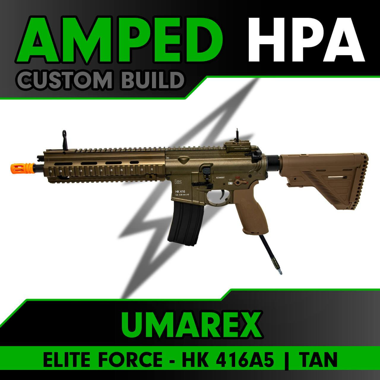 Amped Builds Amped Custom HPA Rifle Elite Force H&K 416A5 Tan 