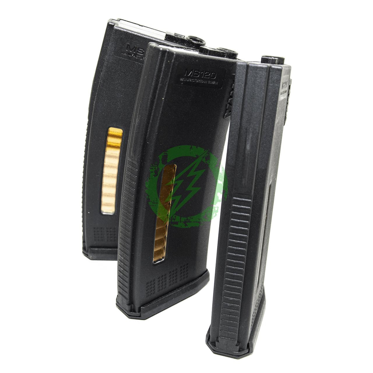 KWA MS120 Adjustable AEG MidCap Magazines | 3 Pack | Black