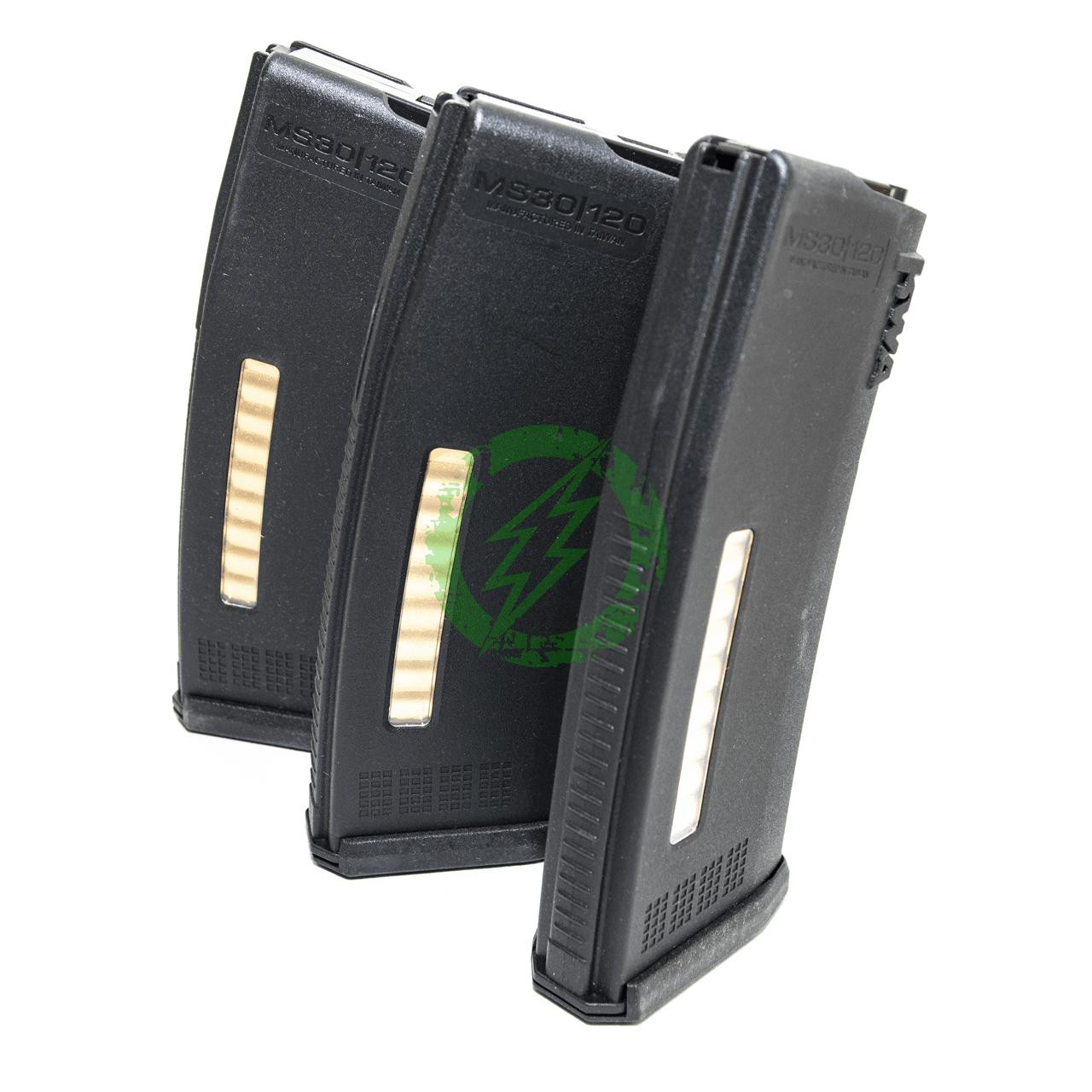  KWA MS120c 3 Pack Adjustable ERG Magazines (Black) 