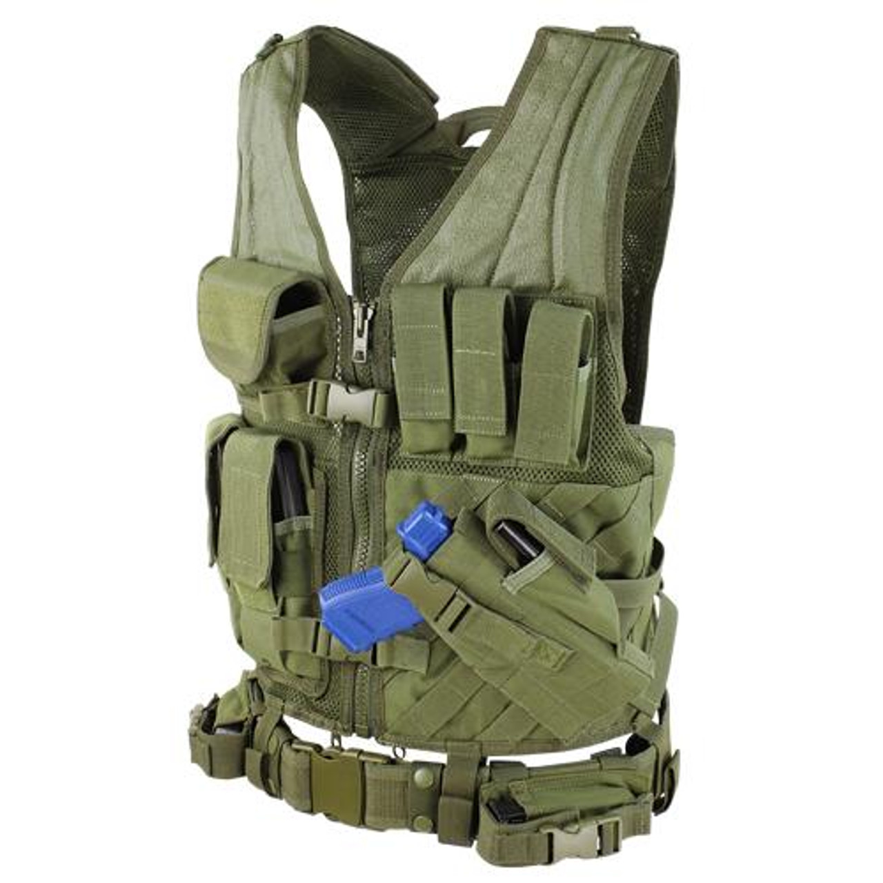 Tactical Vest with Cross Draw Holster