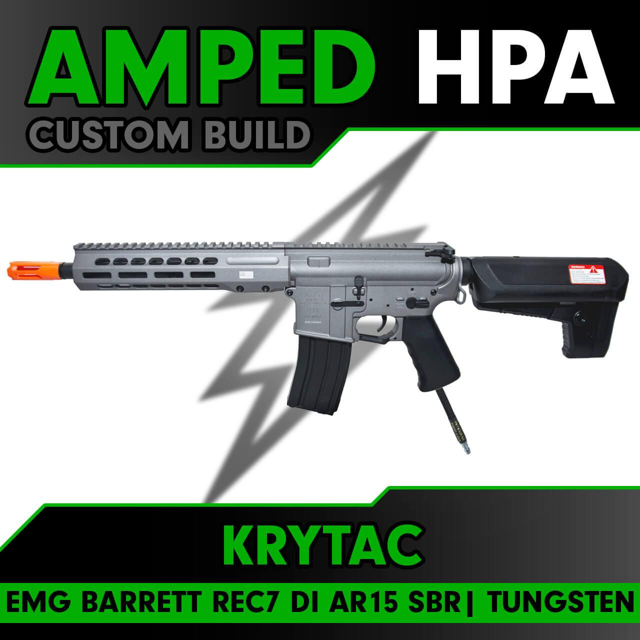 Amped Builds Amped Custom HPA EMG Krytac BARRETT REC7 DI AR15 SBR | Tungsten 