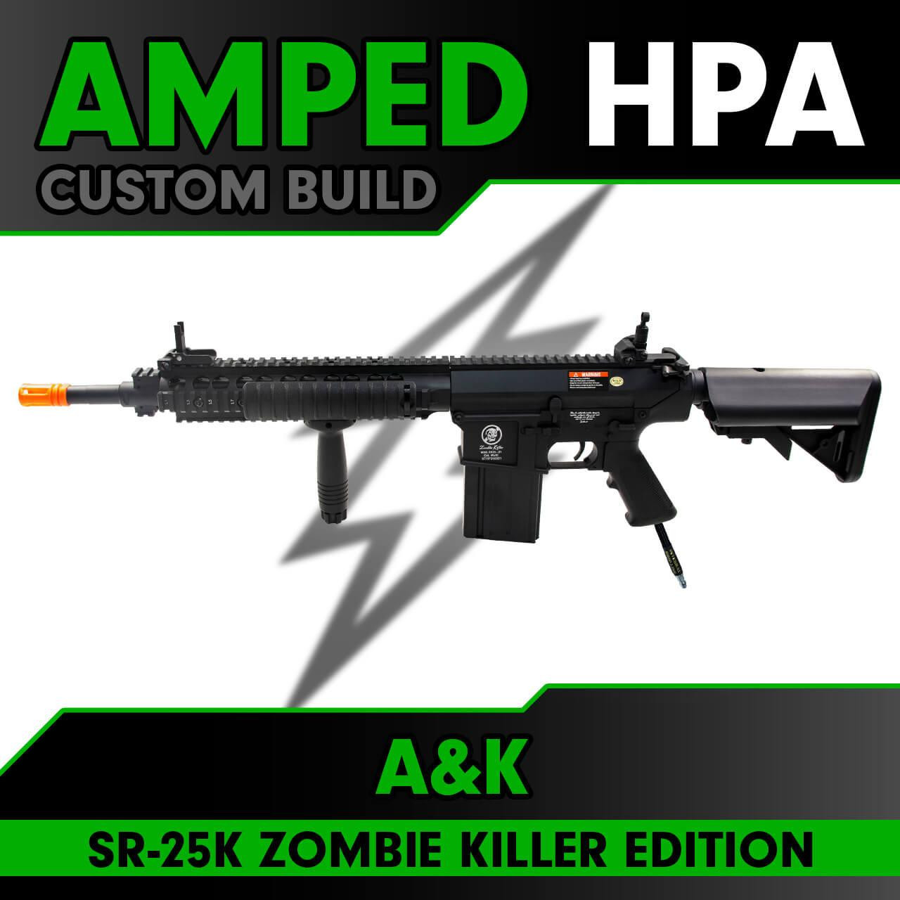 Amped Builds Amped Custom HPA A&K SR-25K Zombie Killer Edition | Black 