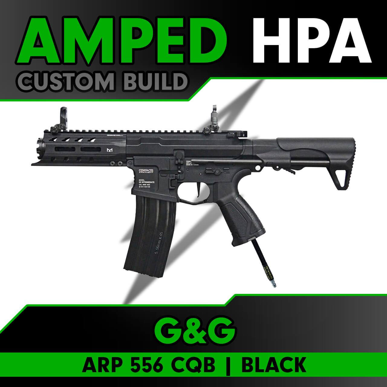Amped Builds Amped Custom HPA G&G ARP 556 CQB Full Metal Rifle | Black 