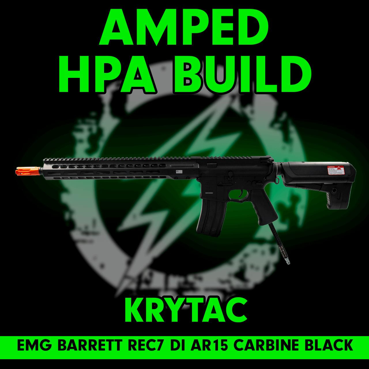 Amped Builds Amped Custom HPA EMG Krytac BARRETT REC7 DI AR15 Carbine | Black 
