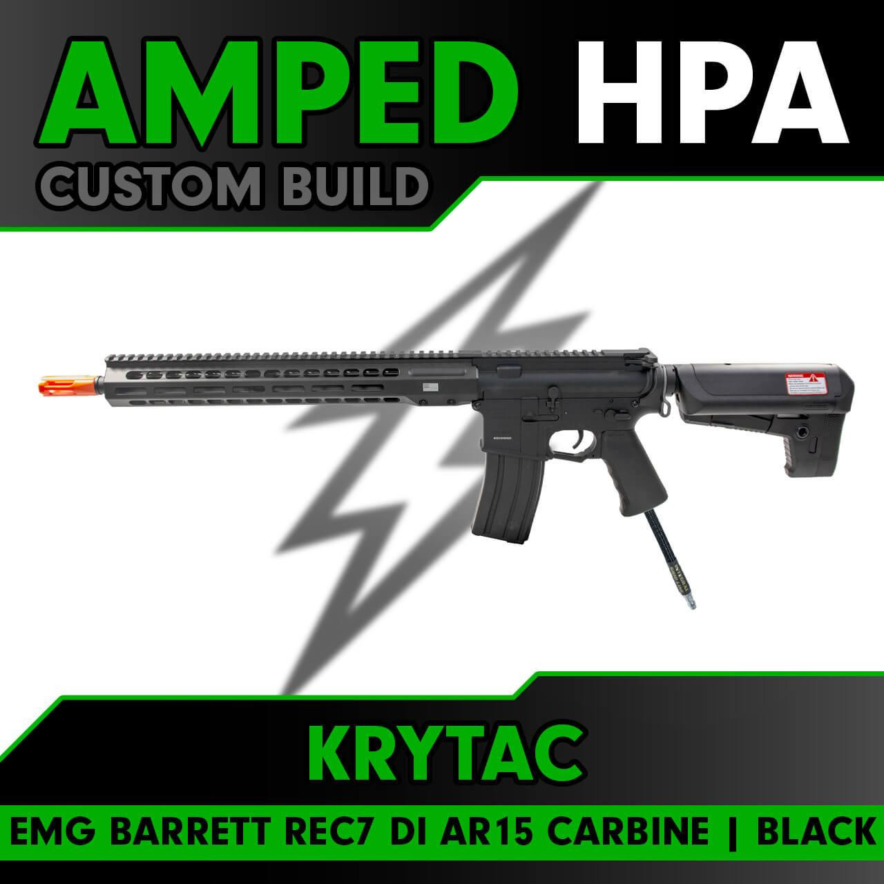 Amped Builds Amped Custom HPA EMG Krytac BARRETT REC7 DI AR15 Carbine | Black 
