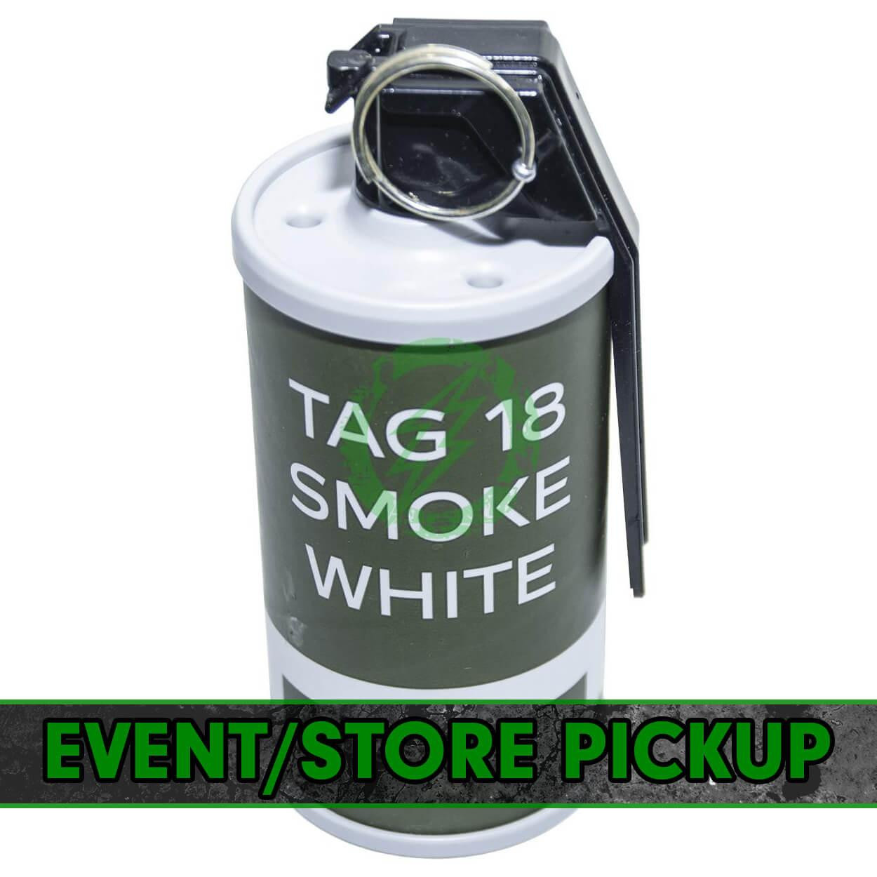 TAG-18 Airsoft Smoke Grenade | White | Single | Event/Store Pickup