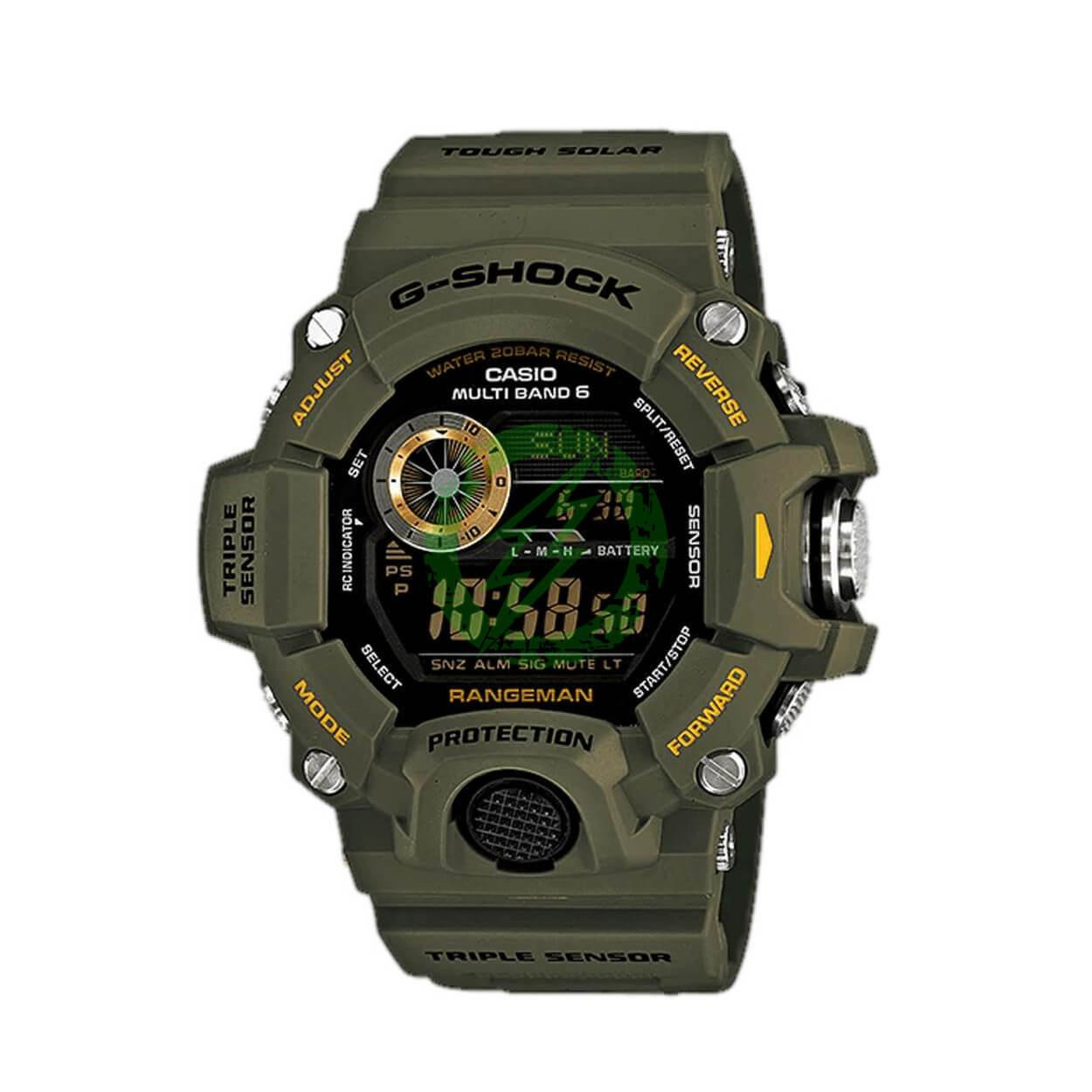 グリーンベレー G-SHOCK RANGEMAN Casio Rangeman G-Shock Solar Atomic Olive | Wrist Watch