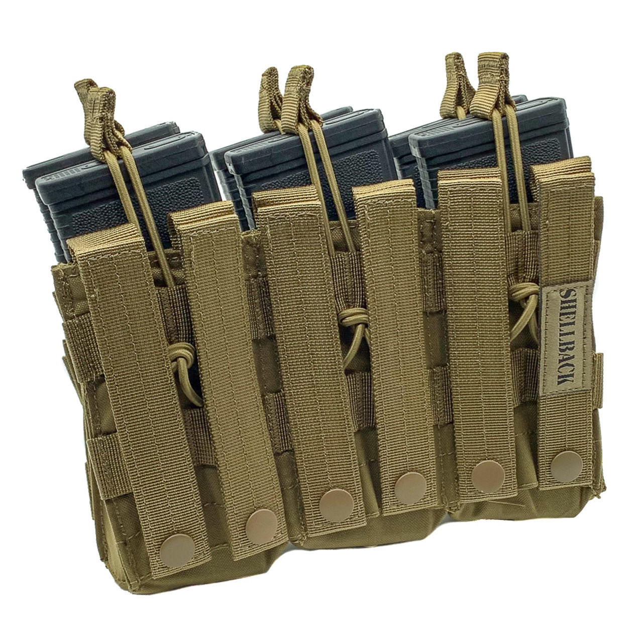 Shellback Tactical Triple Stacker Open Top M4 Mag Pouch | Molle