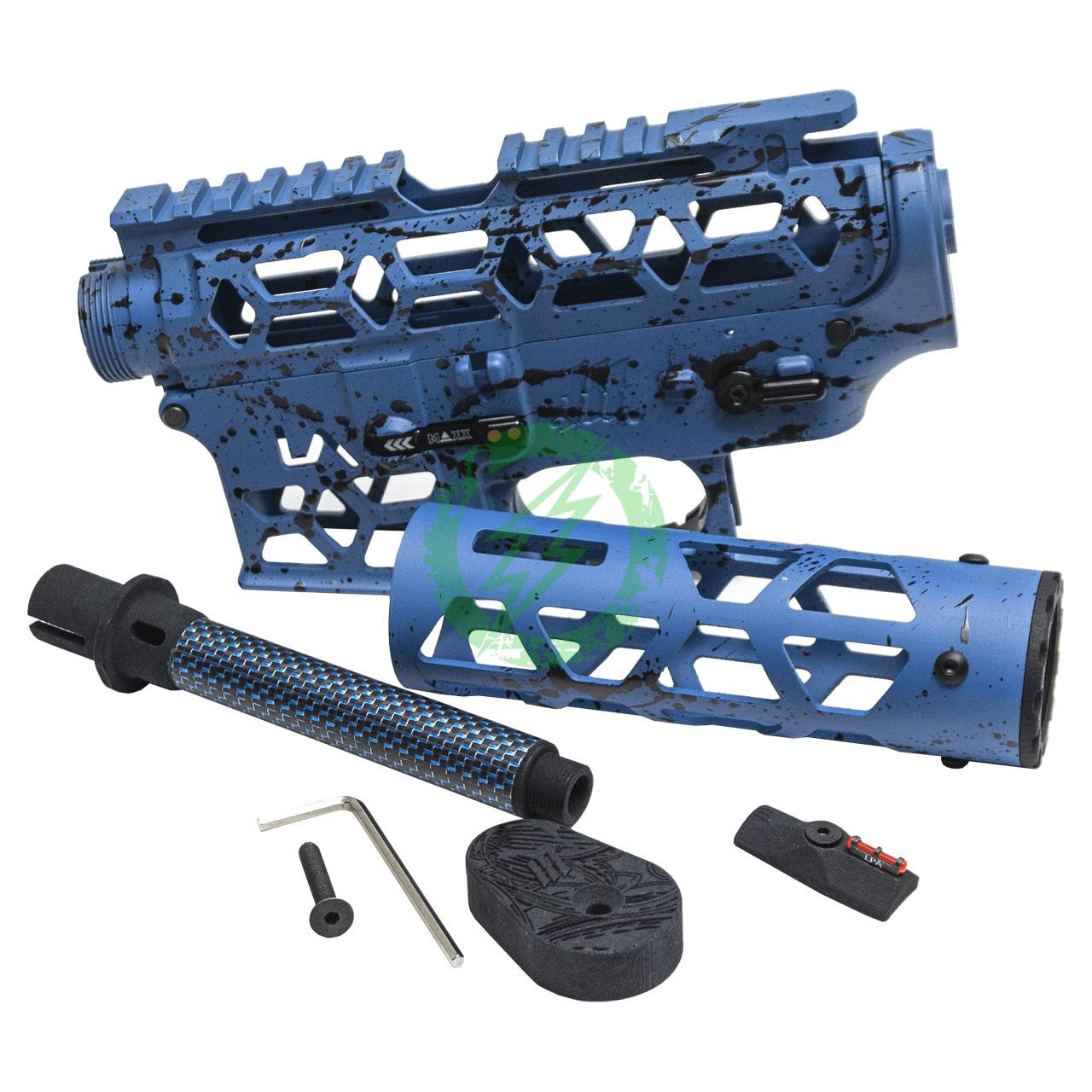 Monk Customs MONK X LA Airsoft VOID Rifle Body | Black Splatter 