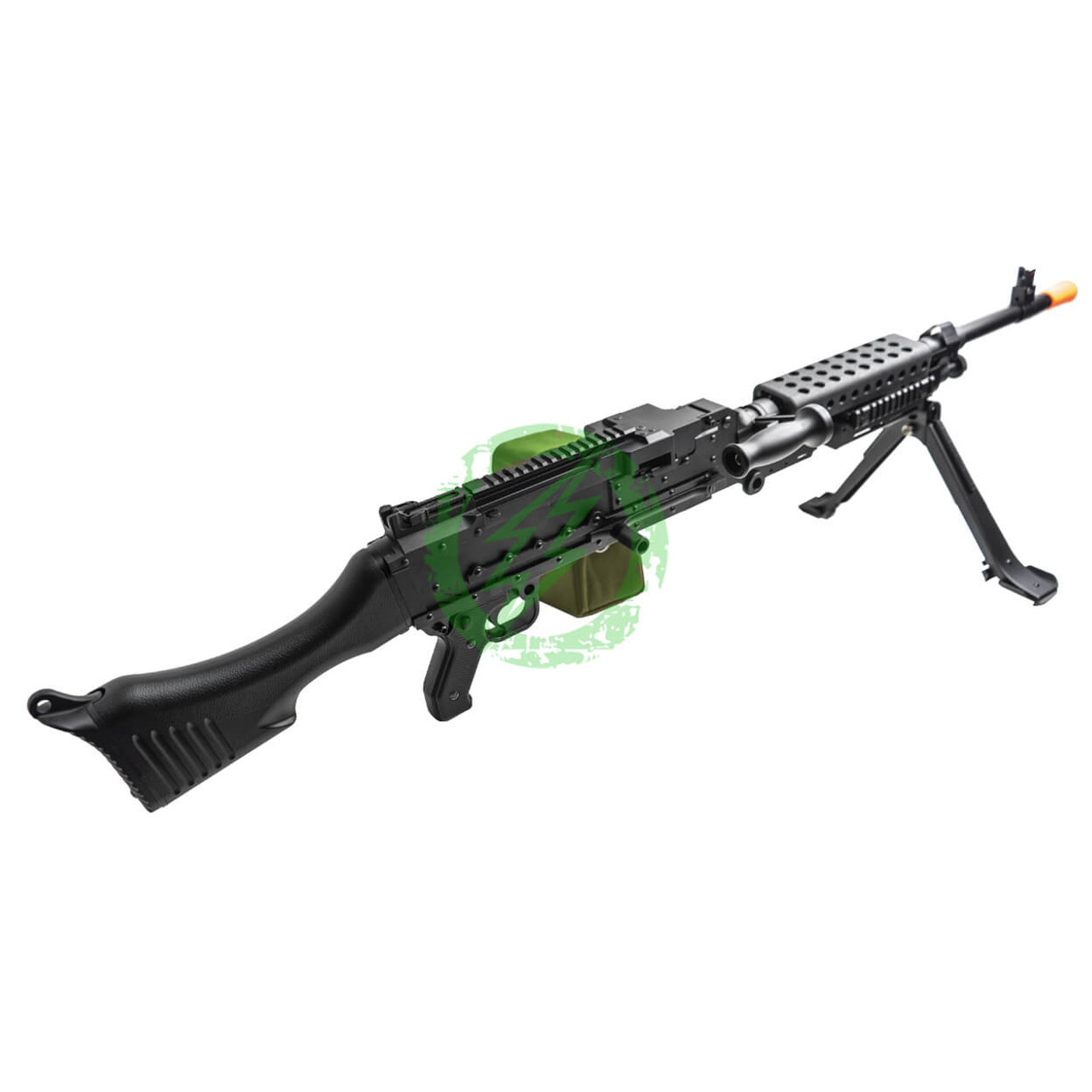  Lancer Tactical Full Metal M240 Airsoft AEG Squad Automatic Machine Gun 