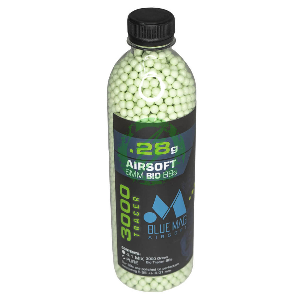  BLUEMAG Airsoft Green Tracer Bio BBs 3000 Rd | .25g - .32g 