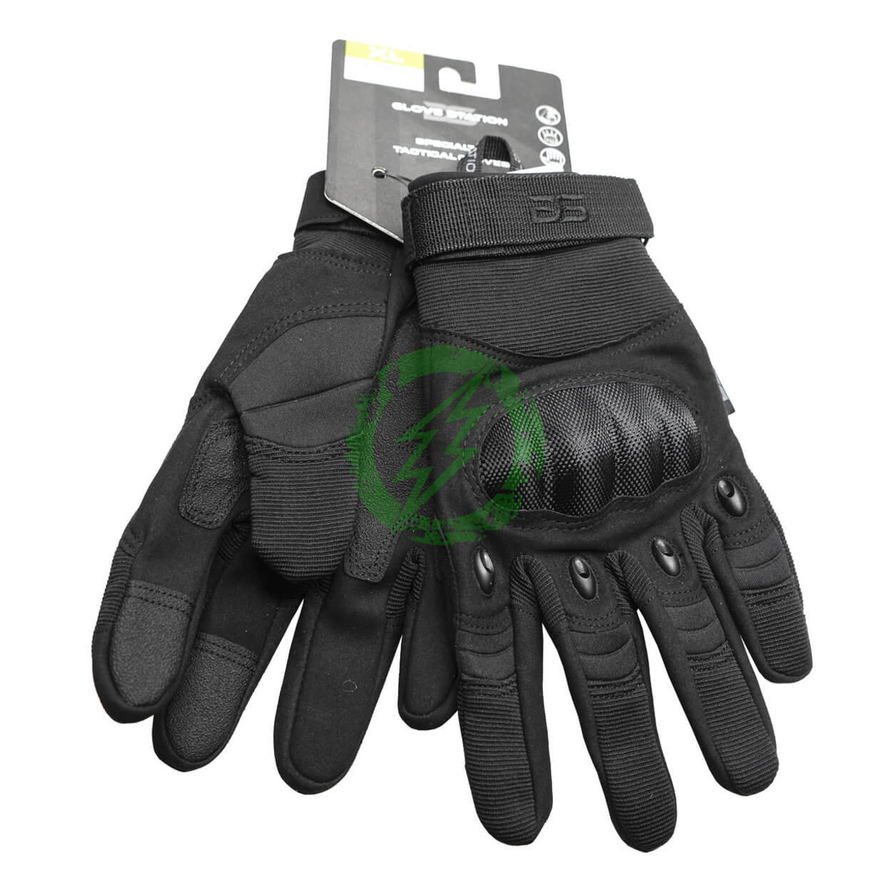 Tactical Hard Knuckle Protective Sports Gloves Black Large