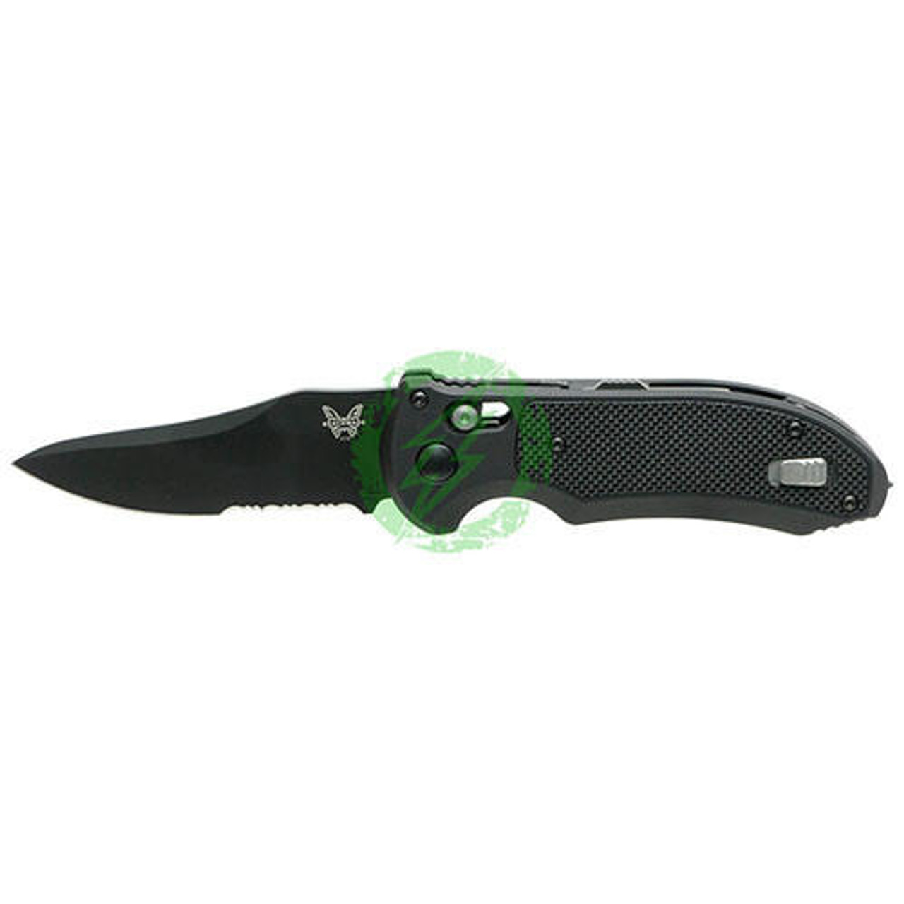  Benchmade Auto Tactical Triage Drop-Point Black Contoured G10 with Stainless Steel Liners Handle 