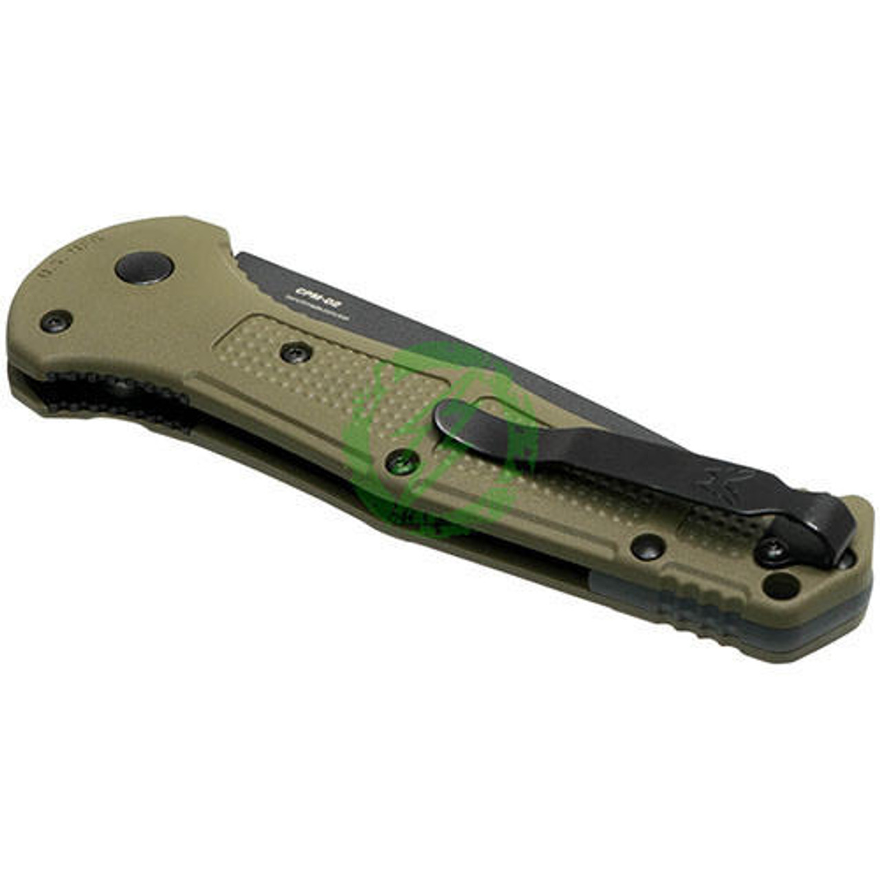  Benchmade Claymore Drop-Point Ranger Green Textured Grivory Stainless Steel 