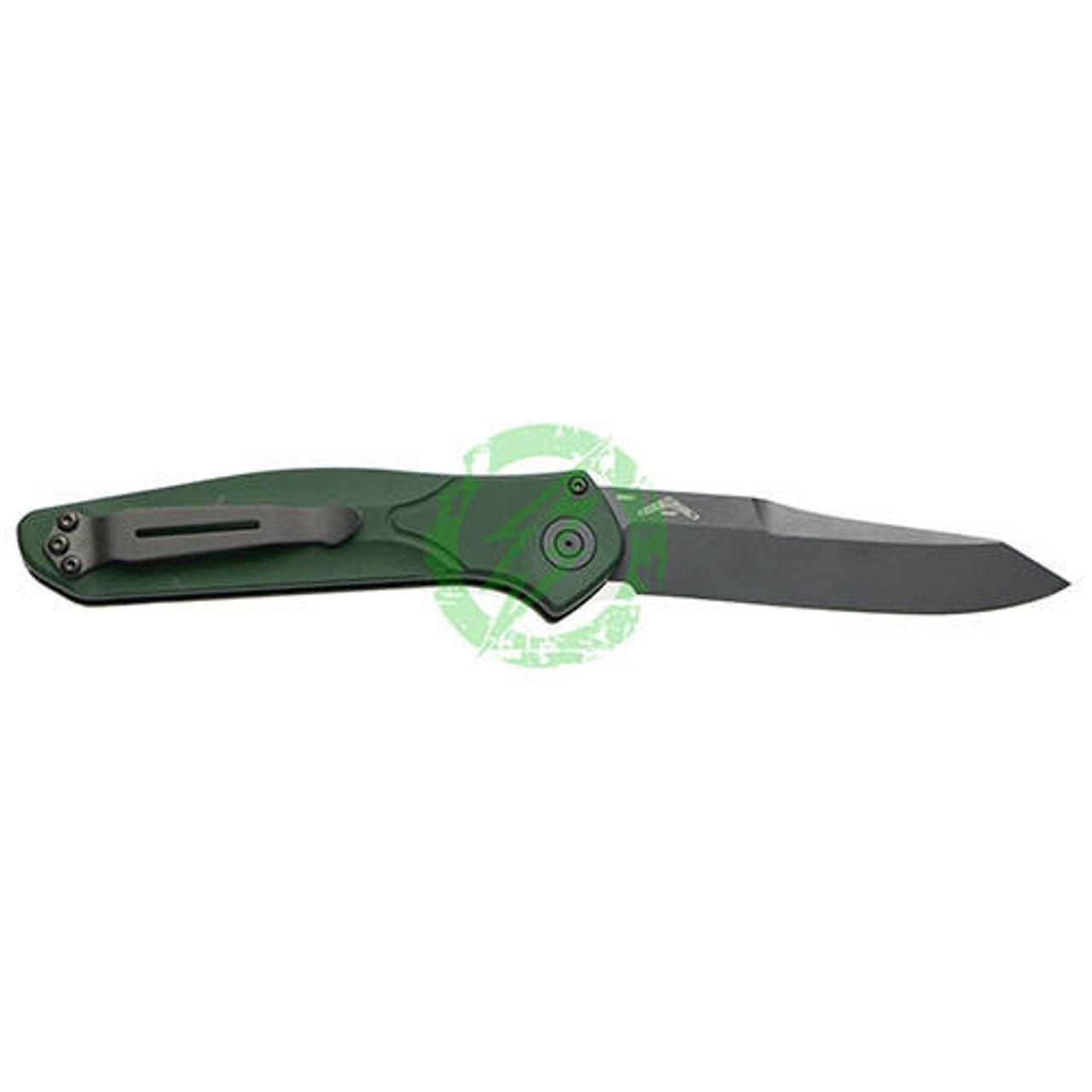  Benchmade Auto Osborne Reverse Tanto Green Anodized, 6061-T6 Billet Aluminum with Stainless Steel Liners Handle 