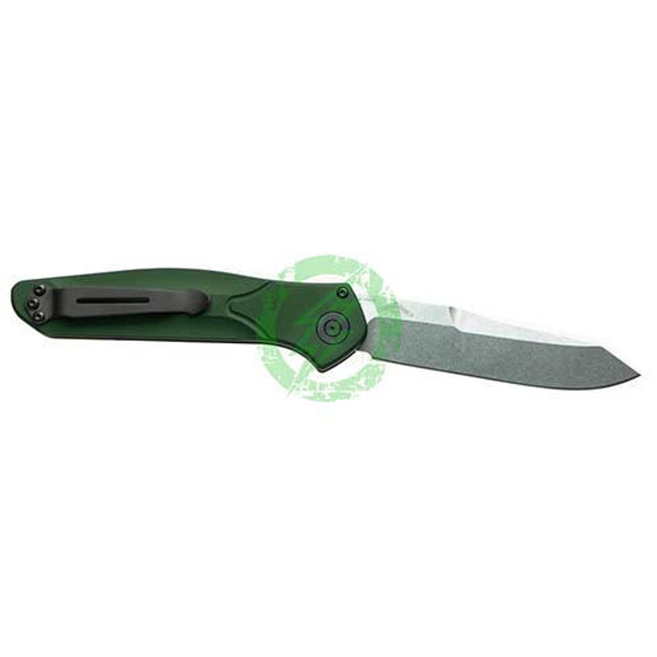  Benchmade Auto Osborne Reverse Tanto Green Anodized, 6061-T6 Billet Aluminum with Stainless Steel Liners Handle 