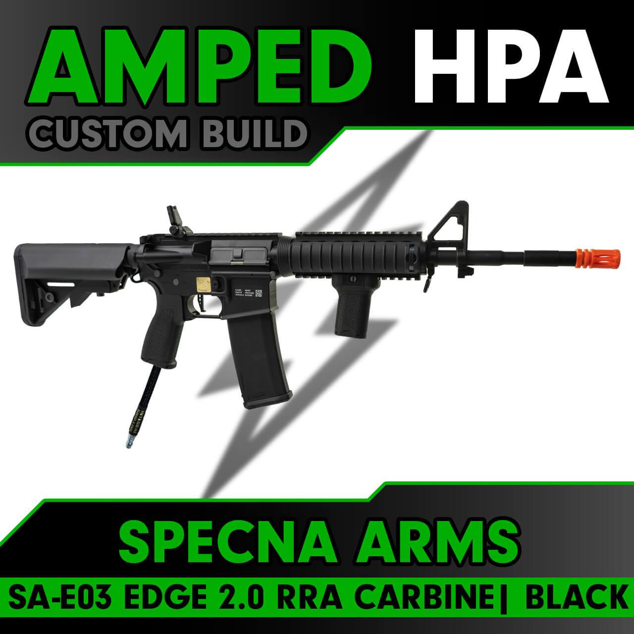 Amped Builds Amped Custom HPA Specna Arms SA-E03 EDGE 2.0 Series RRA M4 Carbine RIS Black Airsoft Rifle 