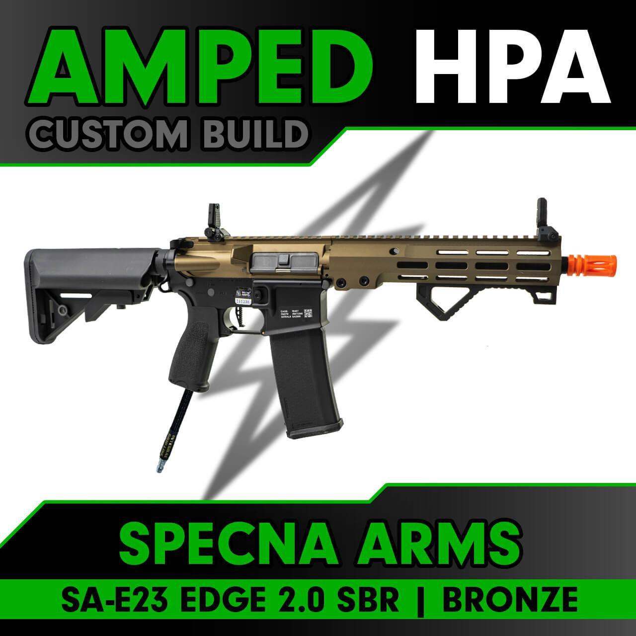 Amped Builds Amped Custom HPA Specna Arms SA-E23 EDGE 2.0 Series M4 SBR M-LOK Airsoft Rifle 
