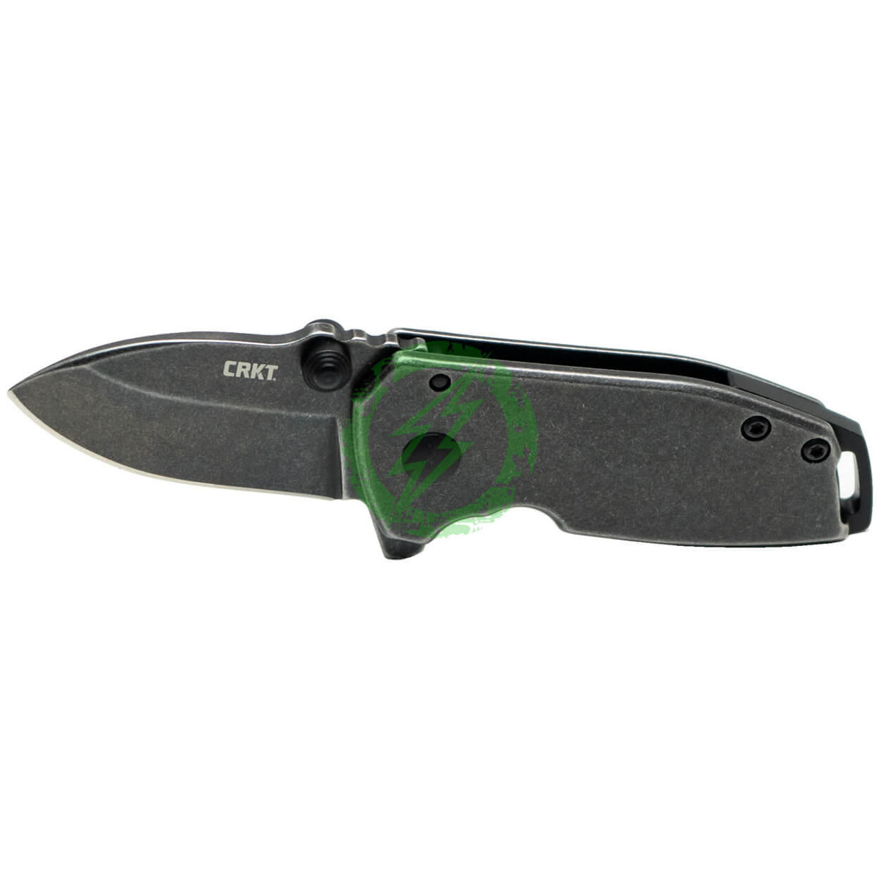 CRKT (Columbia River Knife Tool) CRKT Squid Compact Black Folding Blade Knife with Stonewashed Finish 