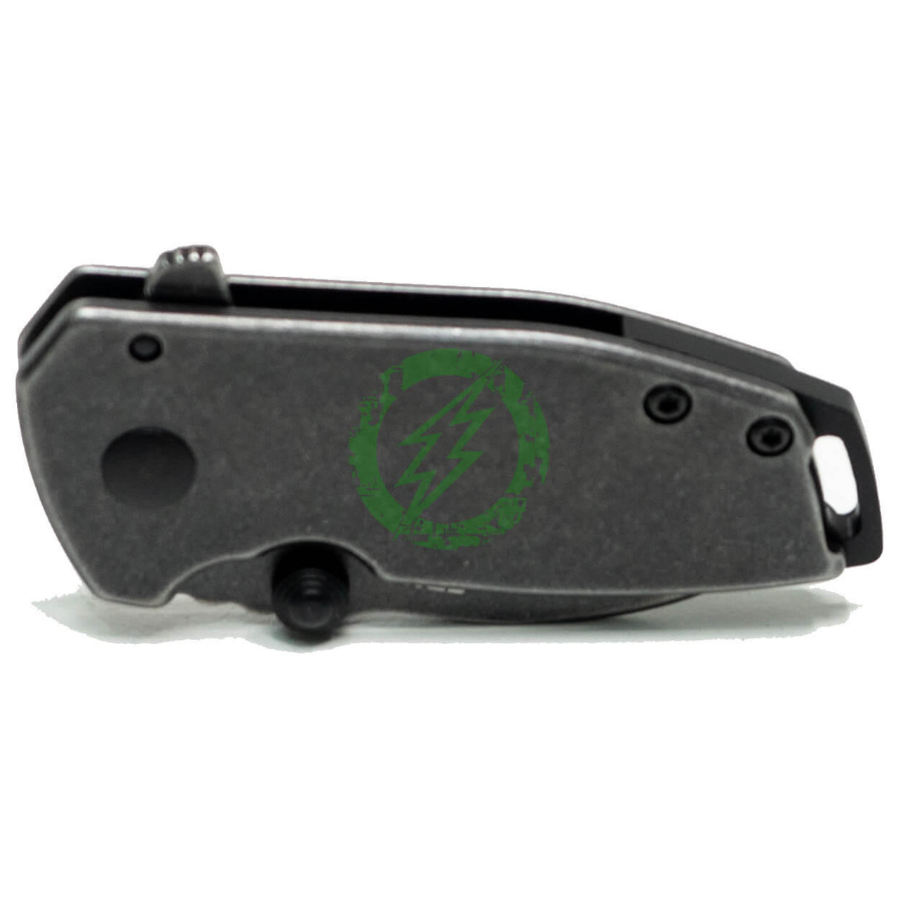 CRKT (Columbia River Knife Tool) CRKT Squid Compact Black Folding Blade Knife with Stonewashed Finish 