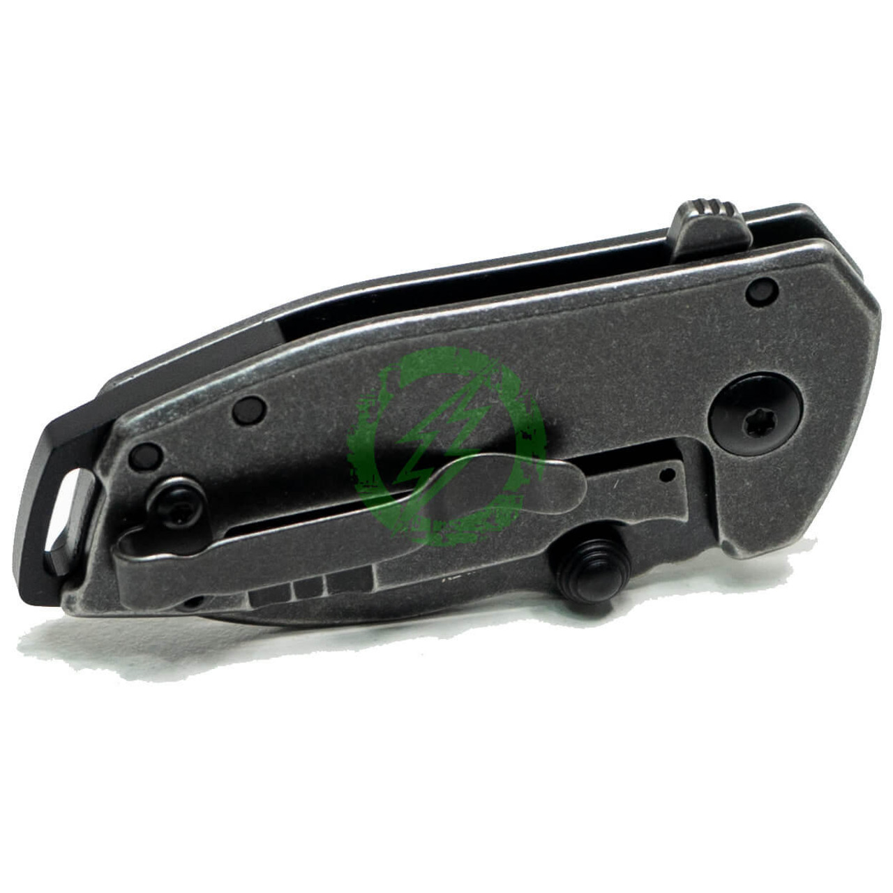 CRKT (Columbia River Knife Tool) CRKT Squid Compact Black Folding Blade Knife with Stonewashed Finish 