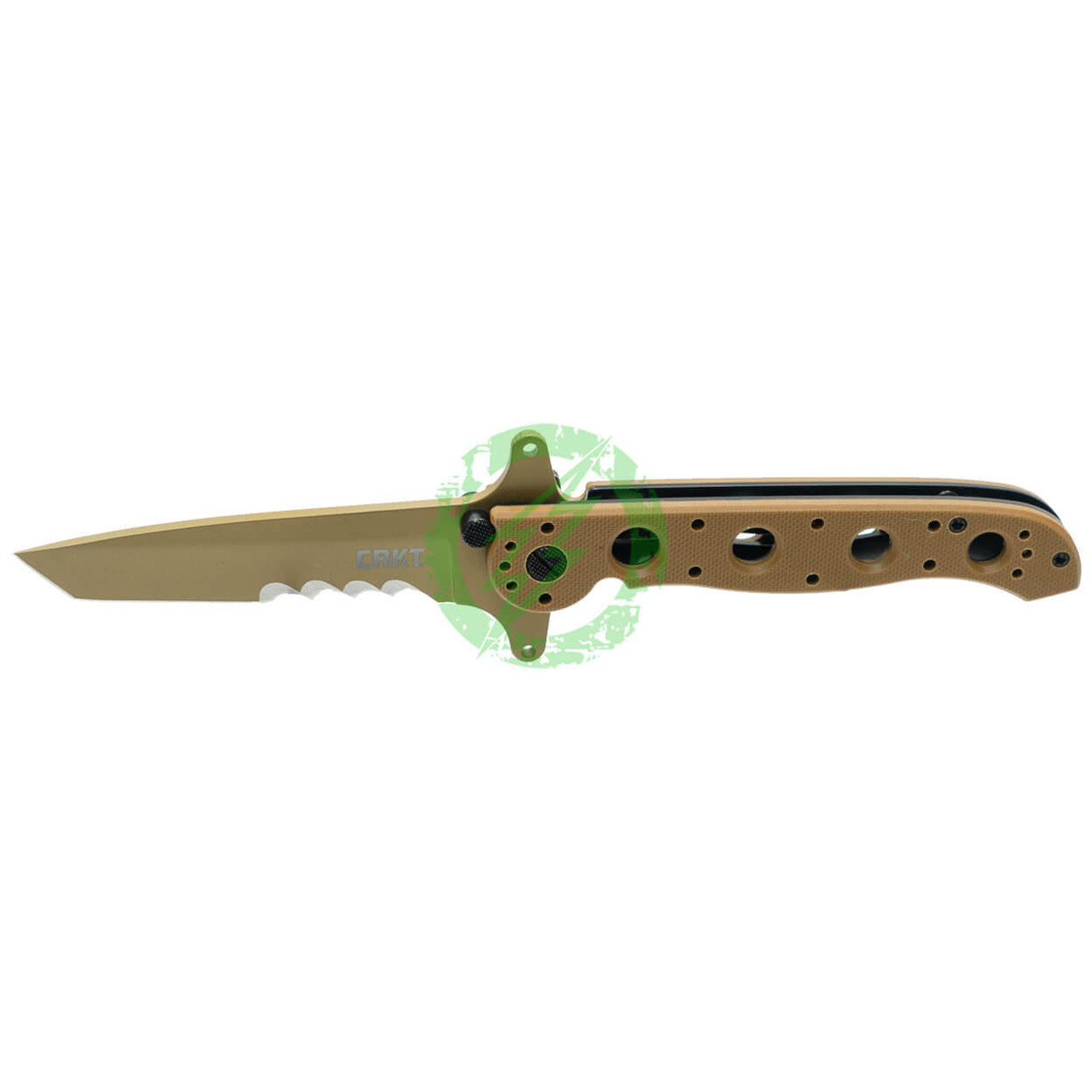 CRKT (Columbia River Knife Tool) CRKT M16-13DSFG Desert with Veff Serrations Folding Blade Knife with 1.4116 Titanium Nitride Blade & G10 Handle 