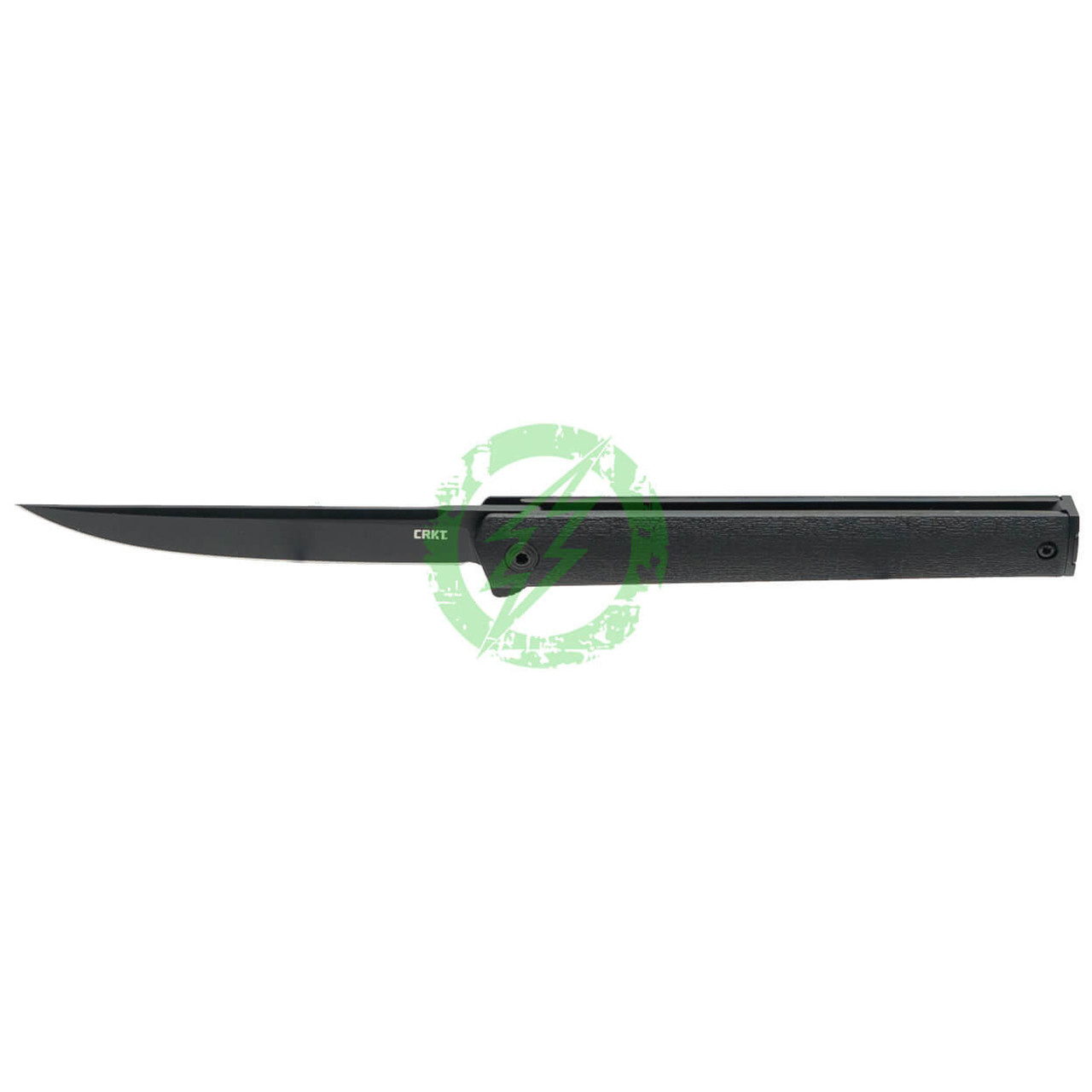 CRKT (Columbia River Knife Tool) CRKT CEO Flipper Blackout Folding Blade Knife with AUS 8 Blade & Glass Reinforced Nylon Handle 