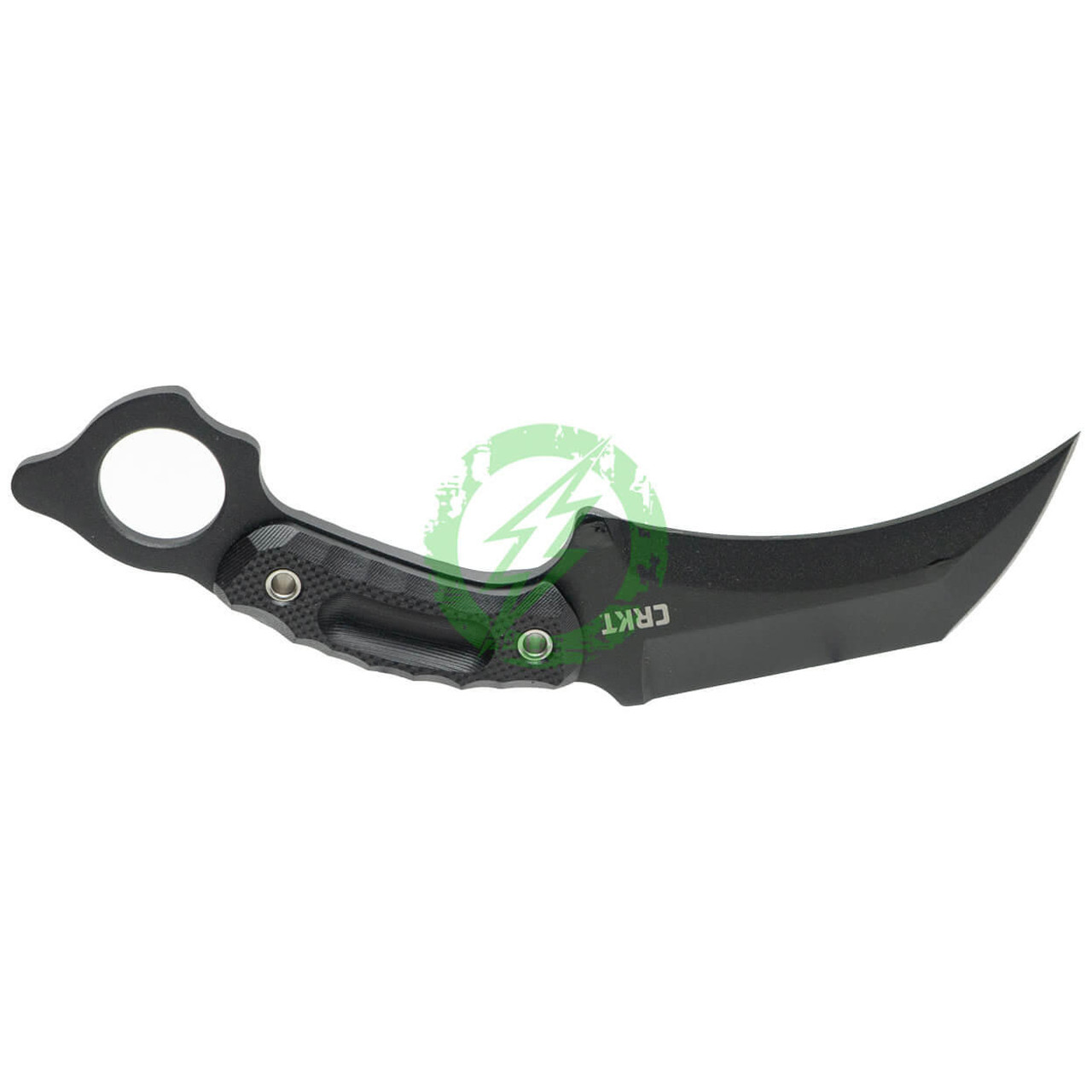 CRKT (Columbia River Knife Tool) CRKT DU HOC Black Fixed Blade Knife with G10 Handle & Sheath 