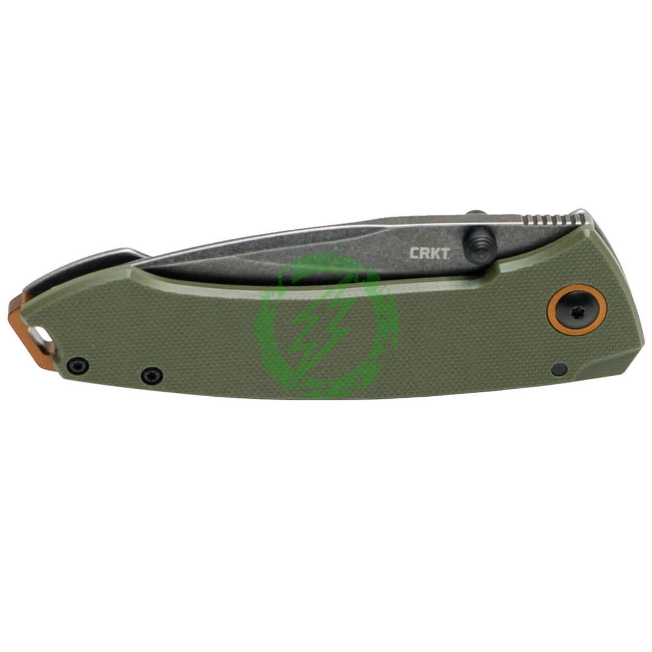 CRKT (Columbia River Knife Tool) CRKT Tuna OD Green Folding Blade Knife with G10 Handle 