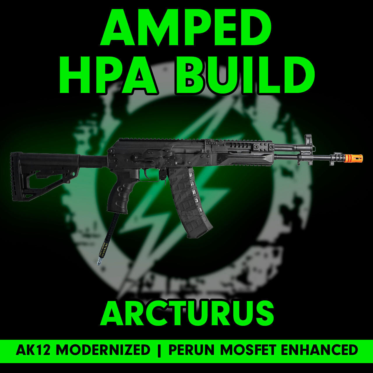 Amped Builds Amped Custom HPA Arcturus AK12 Steel Bodied Modernized Airsoft Rifle 