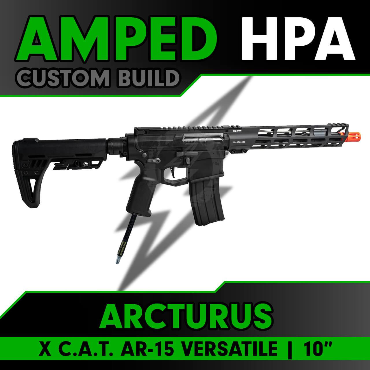 Amped Builds Amped Custom HPA Arcturus X C.A.T. AR-15 Versatile 10" Airsoft Rifle 
