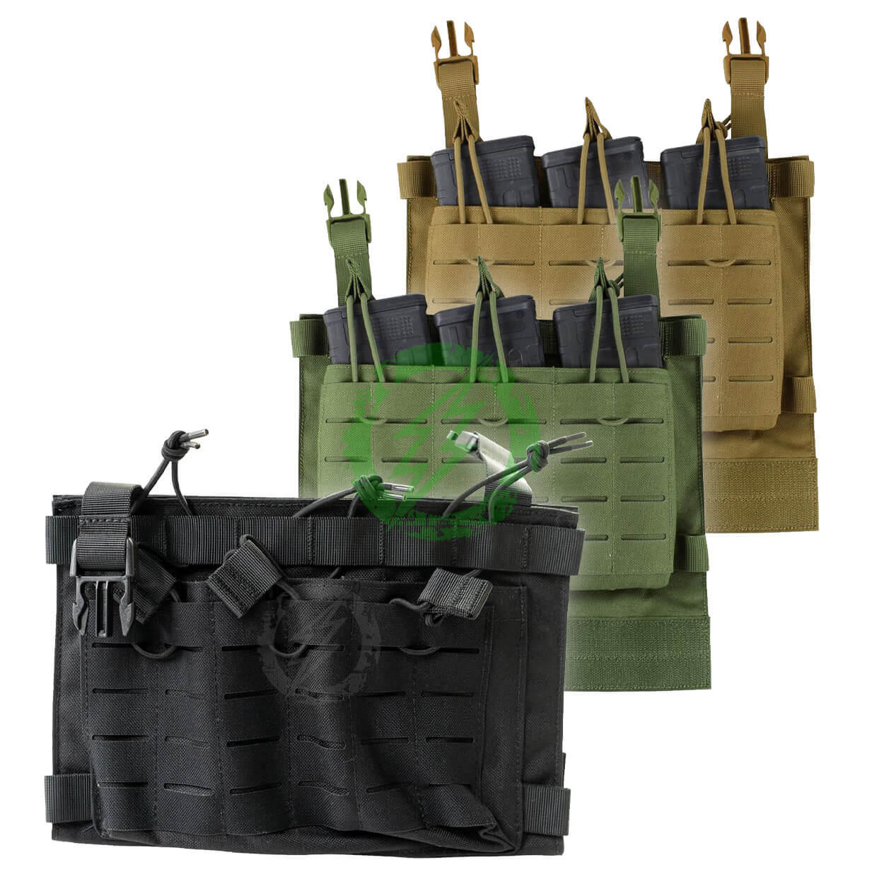 Condor Outdoor Condor LCS VAS Triple Mag Panel Vanquish | Black, Coyote Brown, and Olive Drab 