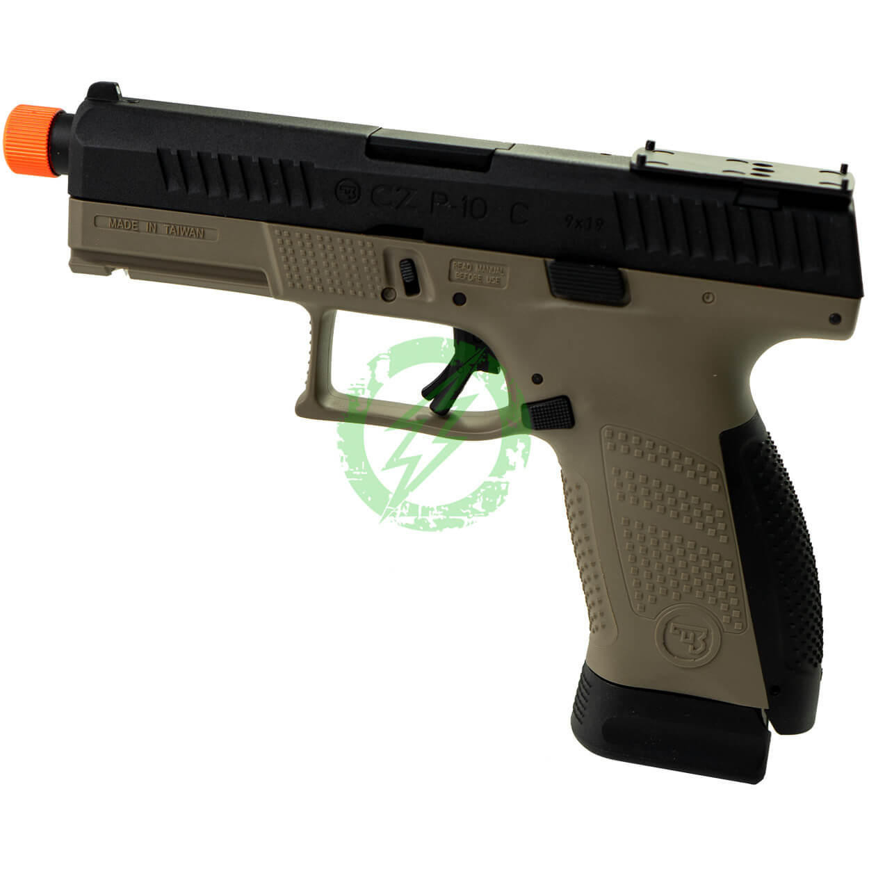 Action Sport Games (ASG) Action Sport Games P-10C Gas Blowback CO2 Airsoft Pistol | Black and Tan 