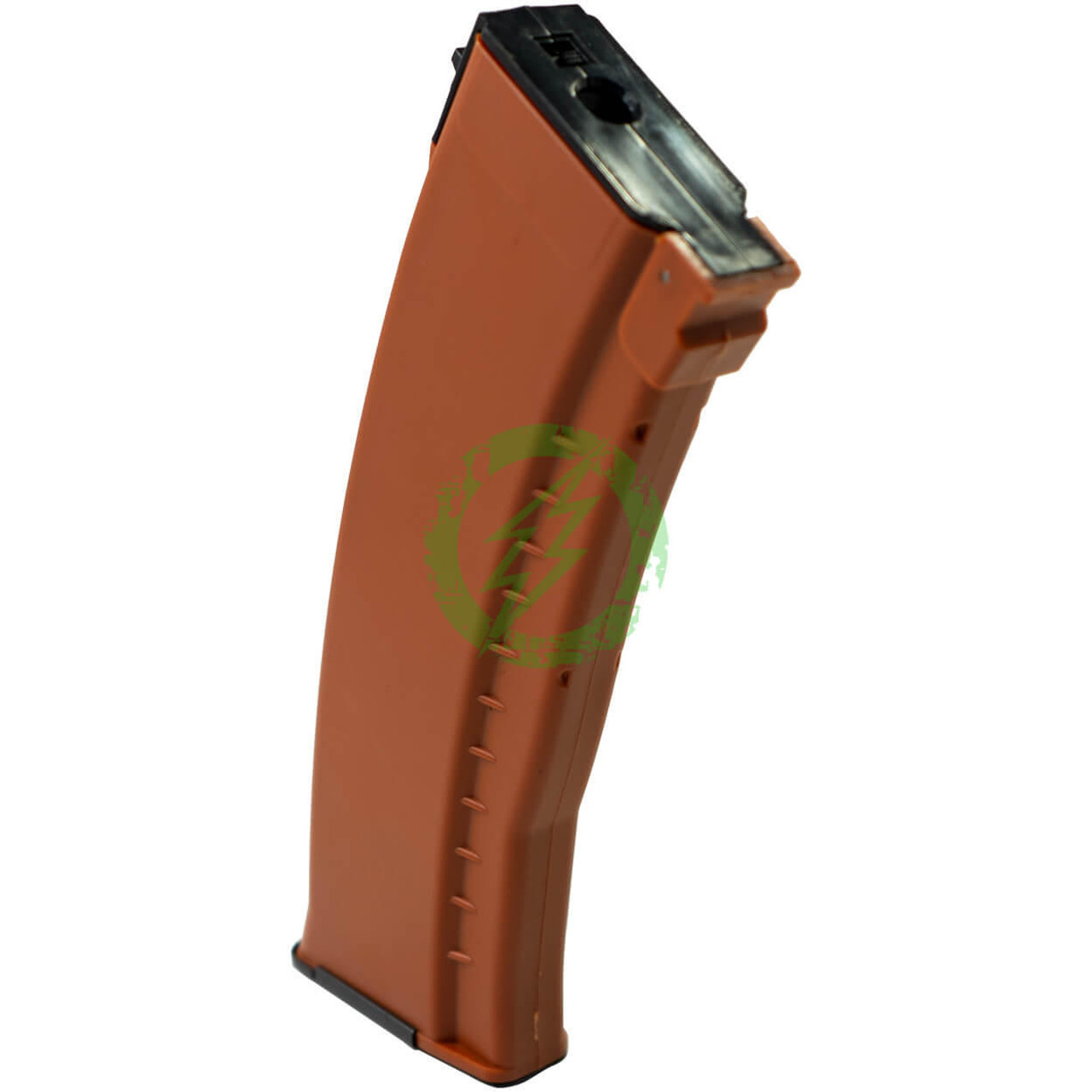  E&L Airsoft 120 Round Mid-Cap Magazine for AK-74 Series Airsoft AEG Rifles | Bakelite Orange / Single 