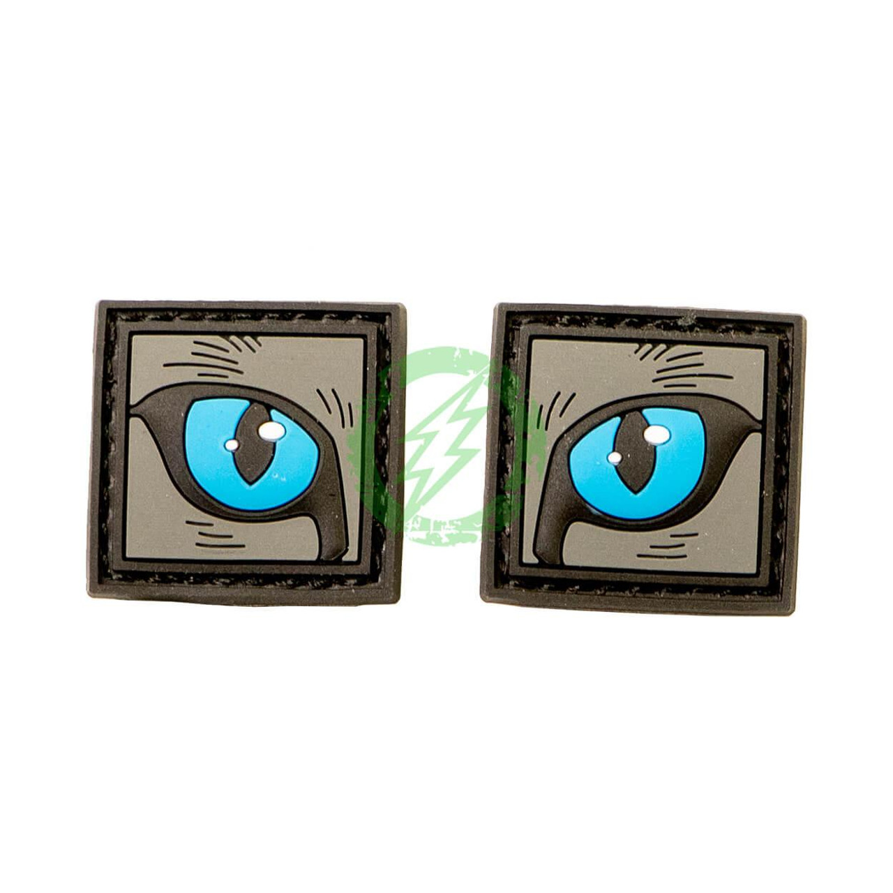  Tac Cat Airsoft Pair of Matching Ranger Eye PVC Patches of GITD Cats Eyes 