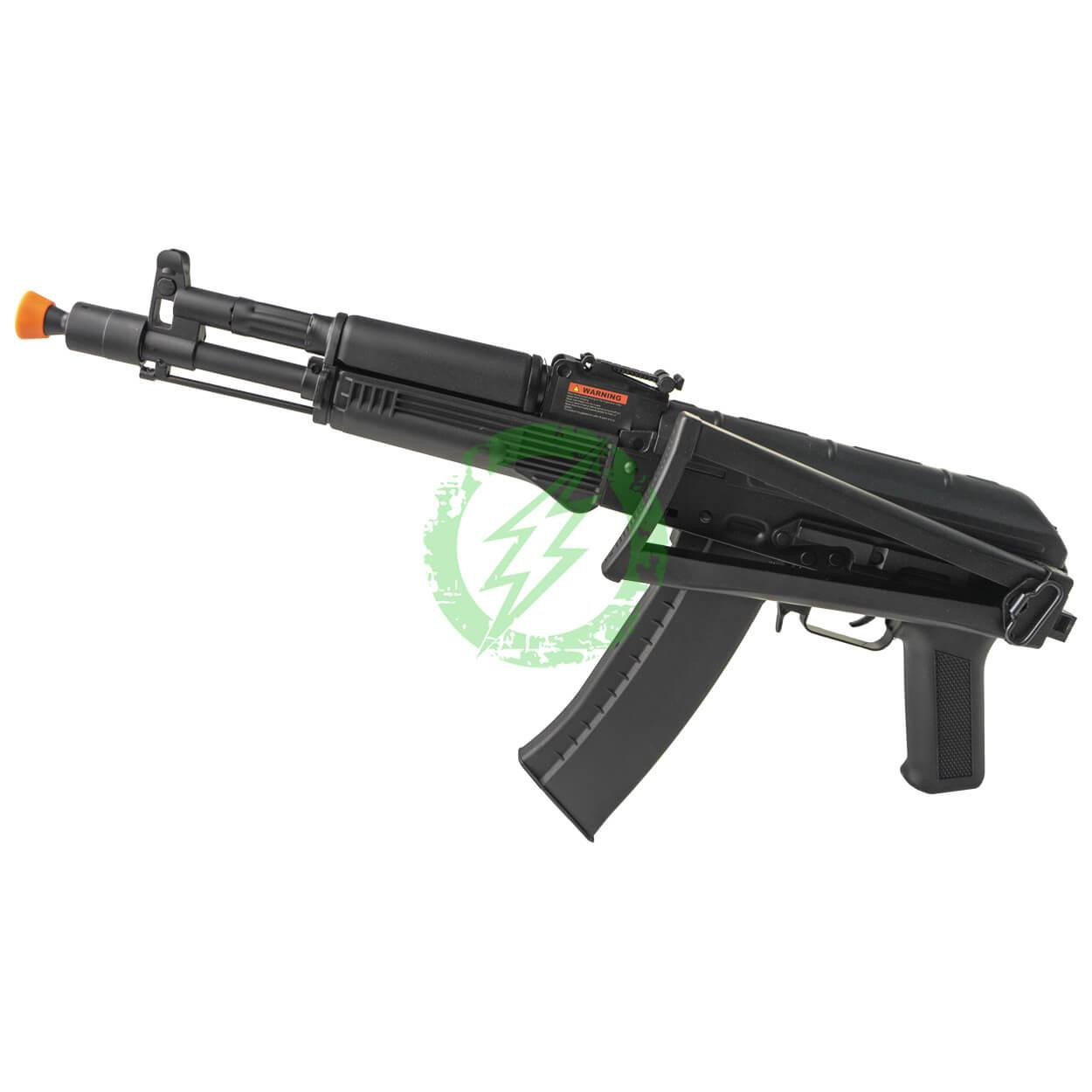  Lancer Tactical AK-105 Airsoft AEG Rifle with Skeleton Folding Stock / Synthetic Furniture Black 