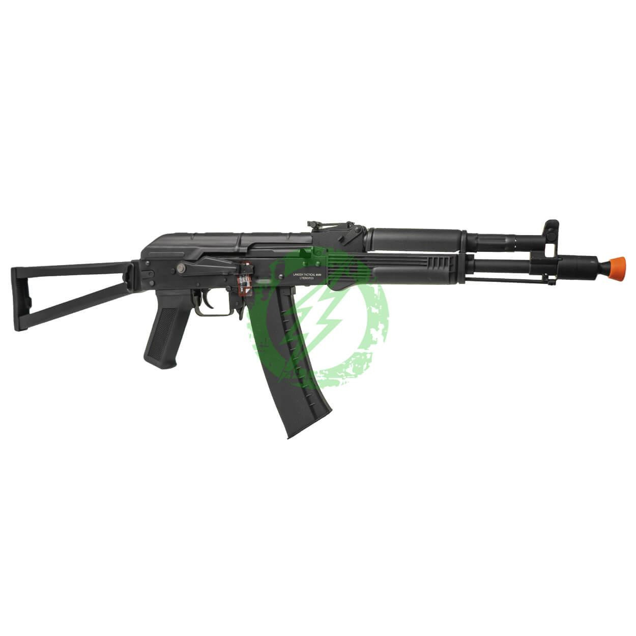  Lancer Tactical AK-105 Airsoft AEG Rifle with Skeleton Folding Stock / Synthetic Furniture Black 