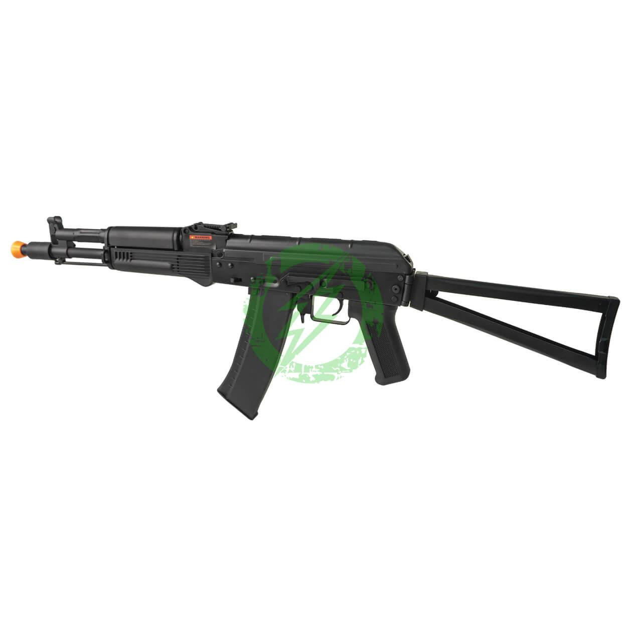  Lancer Tactical AK-105 Airsoft AEG Rifle with Skeleton Folding Stock / Synthetic Furniture Black 